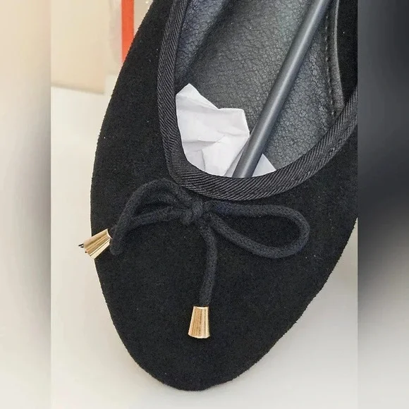 Musshoe women's black flat slip on shoes - Picture 5 of 9